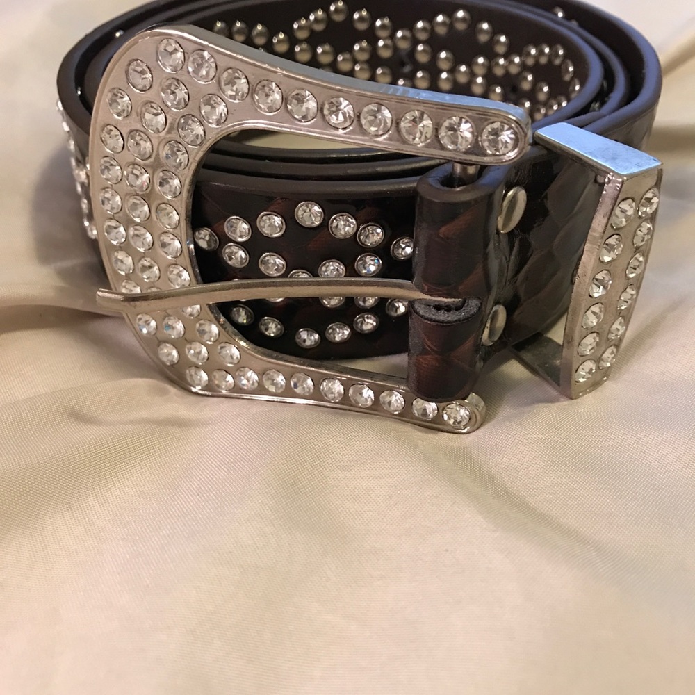 Rhinestone Brown Belt